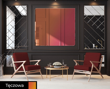 Zaokrąglone dekoracyjne kolorowe lustro na wymiar L173 #7