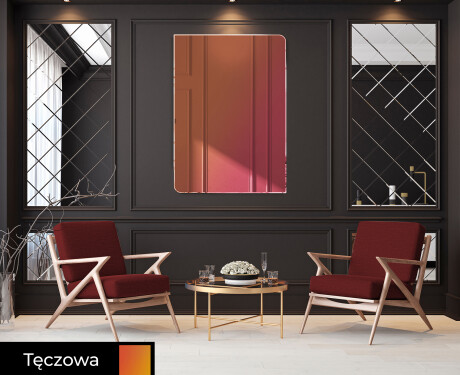 Zaokrąglone ozdobne lustro na ścianę L174 #7