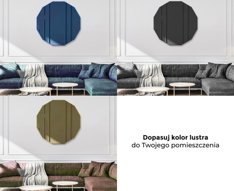 Okrągłe dekoracyjne kolorowe lustro na wymiar L176 #10