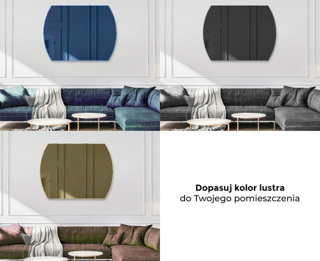 Zaokrąglone nowoczesne dekoracyjne lustro L177 #10