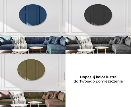 Owalne ozdobne lustro na ścianę L178 #10
