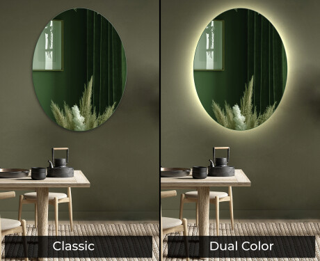 Owalne dekoracyjne kolorowe lustro na wymiar L179 #9