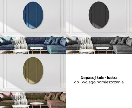 Owalne dekoracyjne kolorowe lustro na wymiar L179 #10