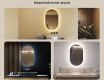 Lustro Łazienkowe Podświetlane 50x80cm z zimną barwą LED 7000K, ciepłą barwą 3000K lub barwą neutralną 4500K #2