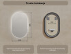 Lustro Łazienkowe Podświetlane 50x80cm z zimną barwą LED 7000K, ciepłą barwą 3000K lub barwą neutralną 4500K #7