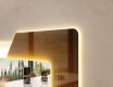 Duże lustro ścienne pionowe podświetlane do przedpokoju LED - Retro #2