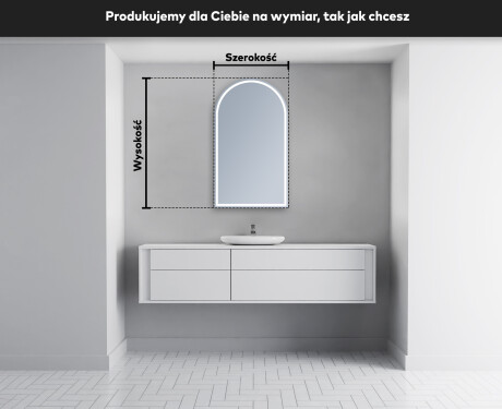 Lustro LED nieregularne z oświetleniem na ścianę Y223 #4