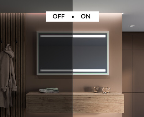 Prostokątne Lustro Łazienkowe LED Loft FrameLine L09 #5