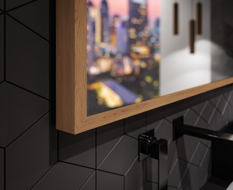 Prostokątne Lustro Łazienkowe LED Loft FrameLine L12 #3