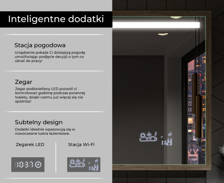 Lustro Łazienkowe Prostokątne LED Loft FrameLine L12 #8