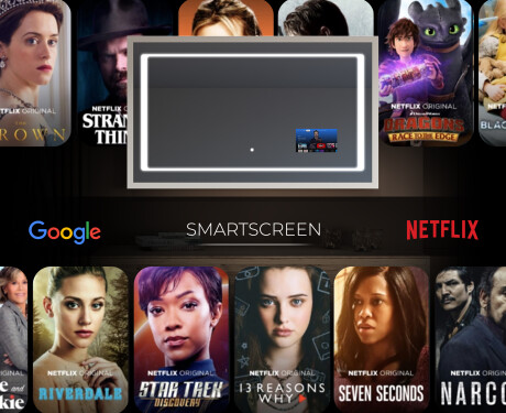 Prostokątne Lustro Łazienkowe LED w Drewnianej Ramie Loft FrameLine L61 #6