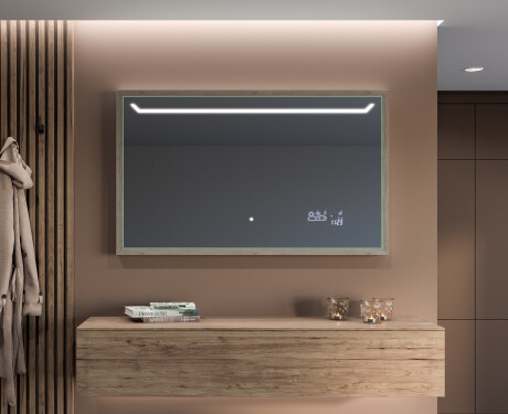 Prostokątne Lustro Łazienkowe LED Loft FrameLine L128 #12