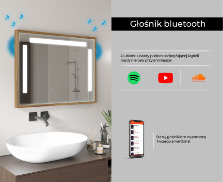 Prostokątne Lustro Łazienkowe LED Loft FrameLine L134 #11