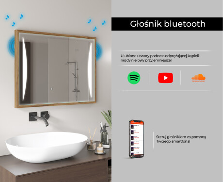 Prostokątne Lustro Łazienkowe LED Loft FrameLine L135 #11