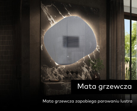 Lustro plama asymetryczne łazienkowe podświetlane LED R221 #9
