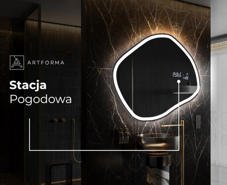 Lustro asymetryczne łazienkowe podświetlane LED R222 #7