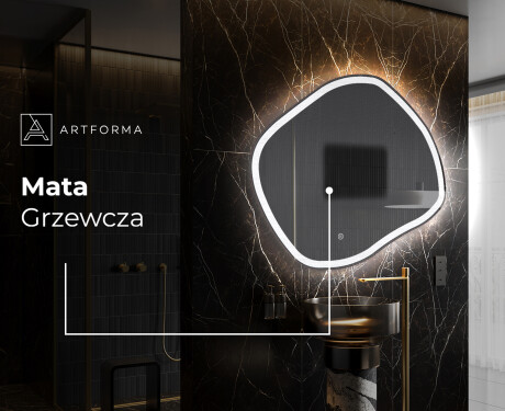 Lustro asymetryczne łazienkowe podświetlane LED R222 #9