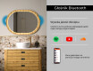 Owalne lustro w dębowej ramie z podświetleniem LED #7