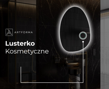 Lustro asymetryczne łazienkowe podświetlane LED SF221 #5