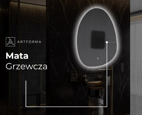 Lustro asymetryczne łazienkowe podświetlane LED SF221 #9