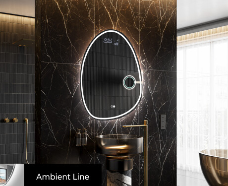 Lustro nieregularne podświetlane dekoracyjne LED SF223