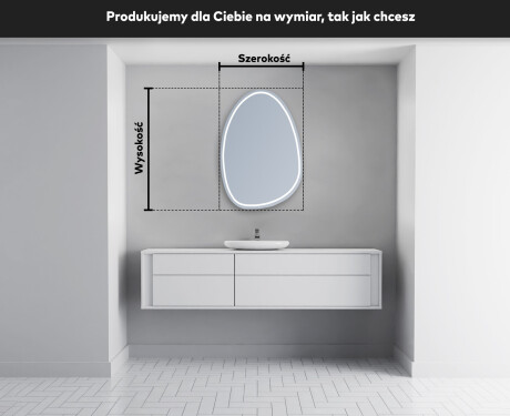 Lustro nieregularne podświetlane dekoracyjne LED SF223 #4