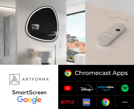 Inteligentne Lustro Nieregularne LED SMART J223 Google #2