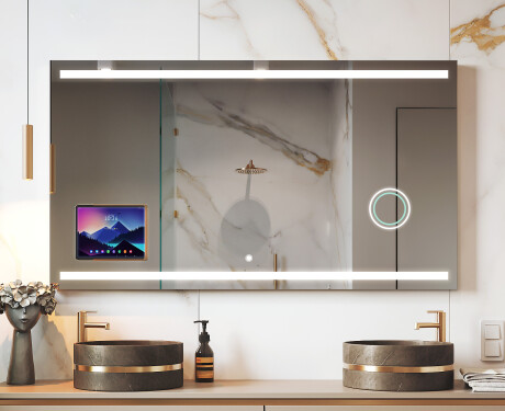 Inteligentne Lustro łazienkowe LED z ramką Displine - Apple L09