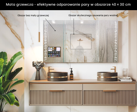 Nowoczesne Lustro LED z ramką iPad Displine L38 #7