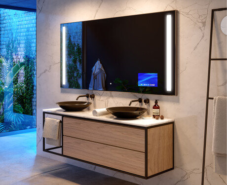 Inteligentne Lustro Łazienkowe Podświetlane Prostokątne LED Smart L02 Apple #9