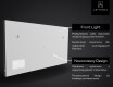 Prostokątne Lustro Łazienkowe Podświetlane LED Smart L138 Apple #5
