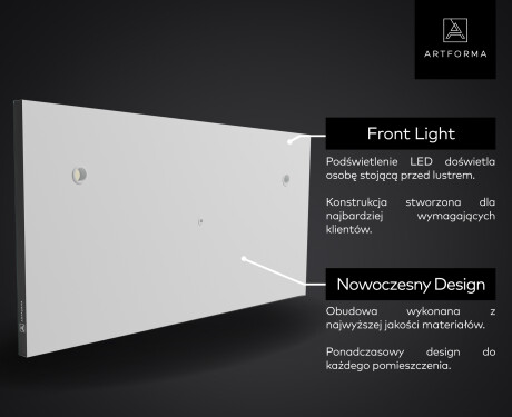 Inteligentne Lustro Łazienkowe Smart Google Z Oświetleniem LED L01 #5