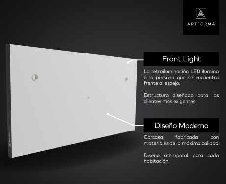 Inteligentne Lustro Łazienkowe Smart Google Z Oświetleniem LED L01 #11