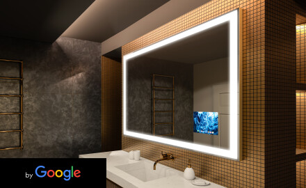 Smart Google Lustro Na Wymiar Z Oświetleniem LED L01