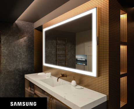 Inteligentne Lustro Łazienkowe Podświetlane Prostokątne LED Smart L01 Samsung