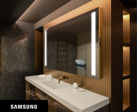 Inteligentne Lustro Łazienkowe Podświetlane Prostokątne LED Smart L02 Samsung
