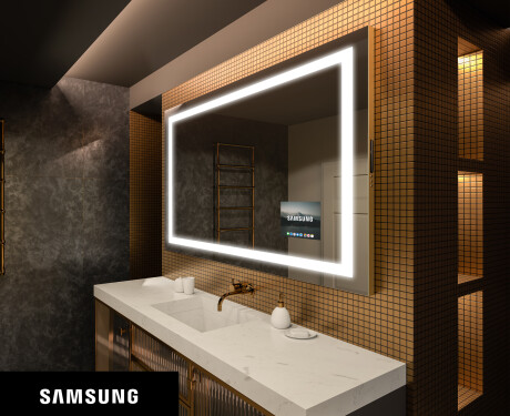 Inteligentne Lustro Łazienkowe Podświetlane Prostokątne LED Smart L15 Samsung