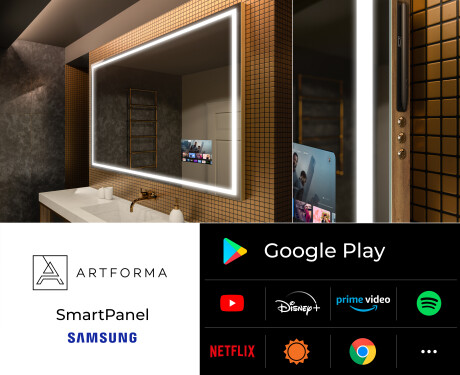 Inteligentne Lustro Łazienkowe Podświetlane Prostokątne LED Smart L49 Samsung #2