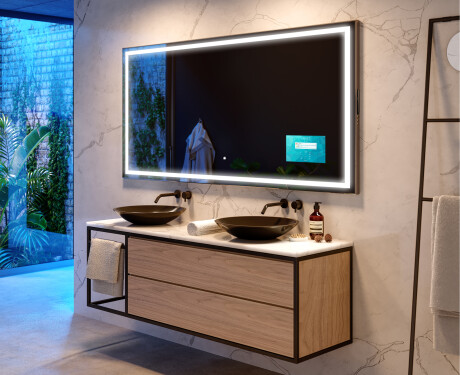 Inteligentne Lustro Łazienkowe Podświetlane Prostokątne LED Smart L49 Samsung #6