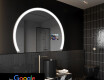 Półokrągłe Lustro Łazienkowe LED SMART W222 Google
