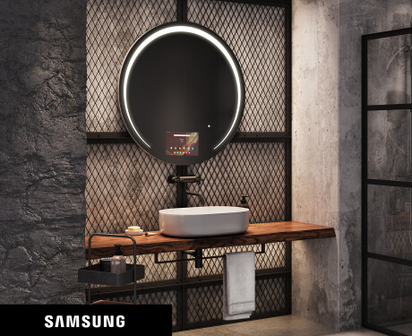 Inteligentne Lustro Łazienkowe Okrągłe LED SMART L153 Samsung