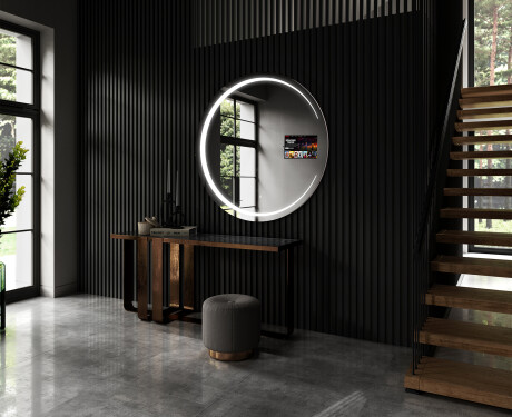 Inteligentne Lustro Łazienkowe OKrągłe LED SMART  L156 Samsung #4