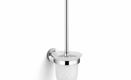 CLASSIC-Szczotka WC wisząca / szkło matowe / chrom