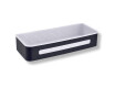 Koszyk 29x12x5,5 / czarny mat / wkład z tworzywa biały