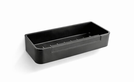Koszyk 29x12x5,5 ze ściągaczką / czarny mat / wkład z tworzywa czarny