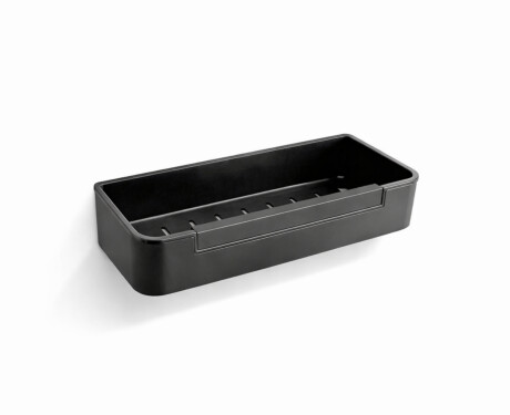 Koszyk 29x12x5,5 ze ściągaczką / czarny mat / wkład z tworzywa czarny