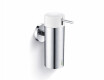 Dozownik do mydła w płynie 0,15L / stal polerowana / pompka biała + stal poler