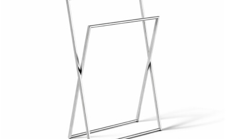 Stojak na ręczniki podwójny / składany / chrom