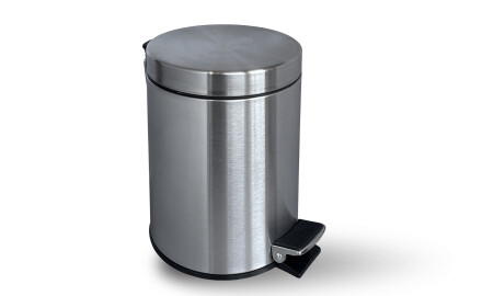 Kosz pedałowy STANDARD okrągły 3 L, soft close / stal satyna