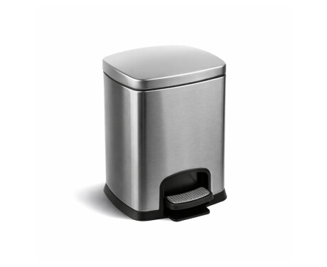 Kosz pedałowy PREMIUM prostokątny 5 L, soft close / stal nierdzewna satyna